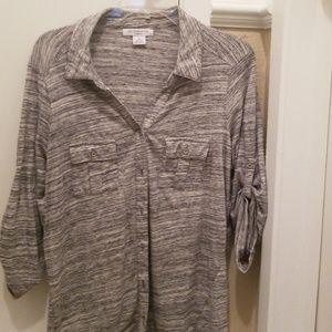 Grey Liz Clairborne top